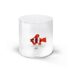 WD LIFESTYLE BICCHIERE VETRO BOROSILICATO Monterey Pesce Pagliaccio 250ml WD566PAG