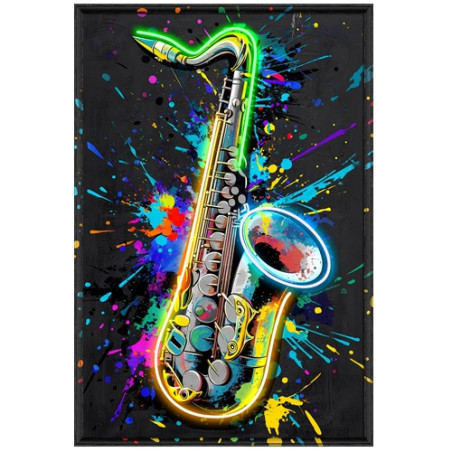 QUADRO LED SAX 60X90cm