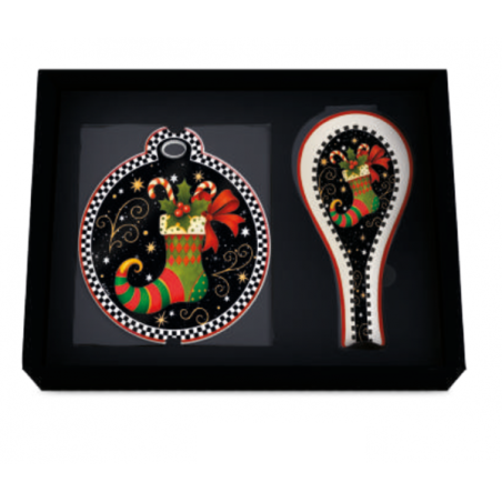 EGAN SET SOTTOPENTOLA E POGGIAMESTOLO CALZA NERO NATALE 2026 120235