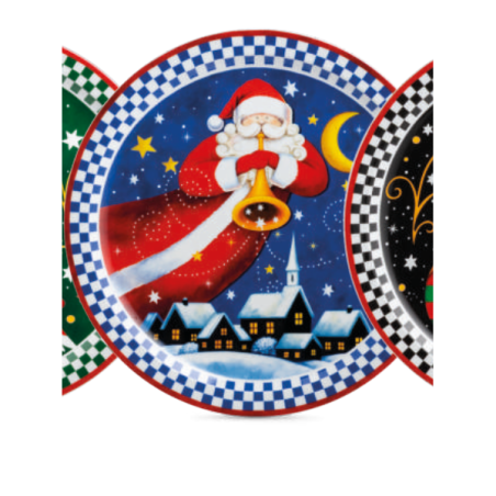 EGAN PIATTO PANETTONE BABBO NATALE BLU NATALE 2026 120219
