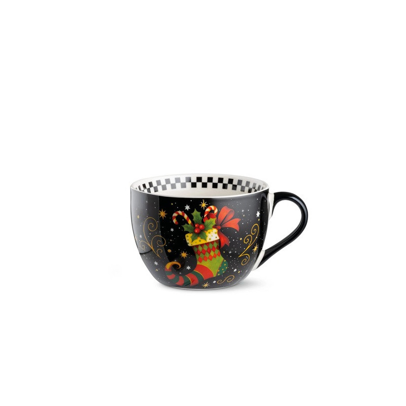 EGAN TAZZA COLAZIONE CALZA NERO NATALE 2026 120206 EGAN TAZZA COLAZIONE CALZA NERO NATALE 2026 120206