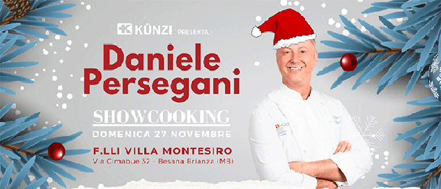 Domenica 27 Novembre Show Cooking con Chef Daniele Persegani